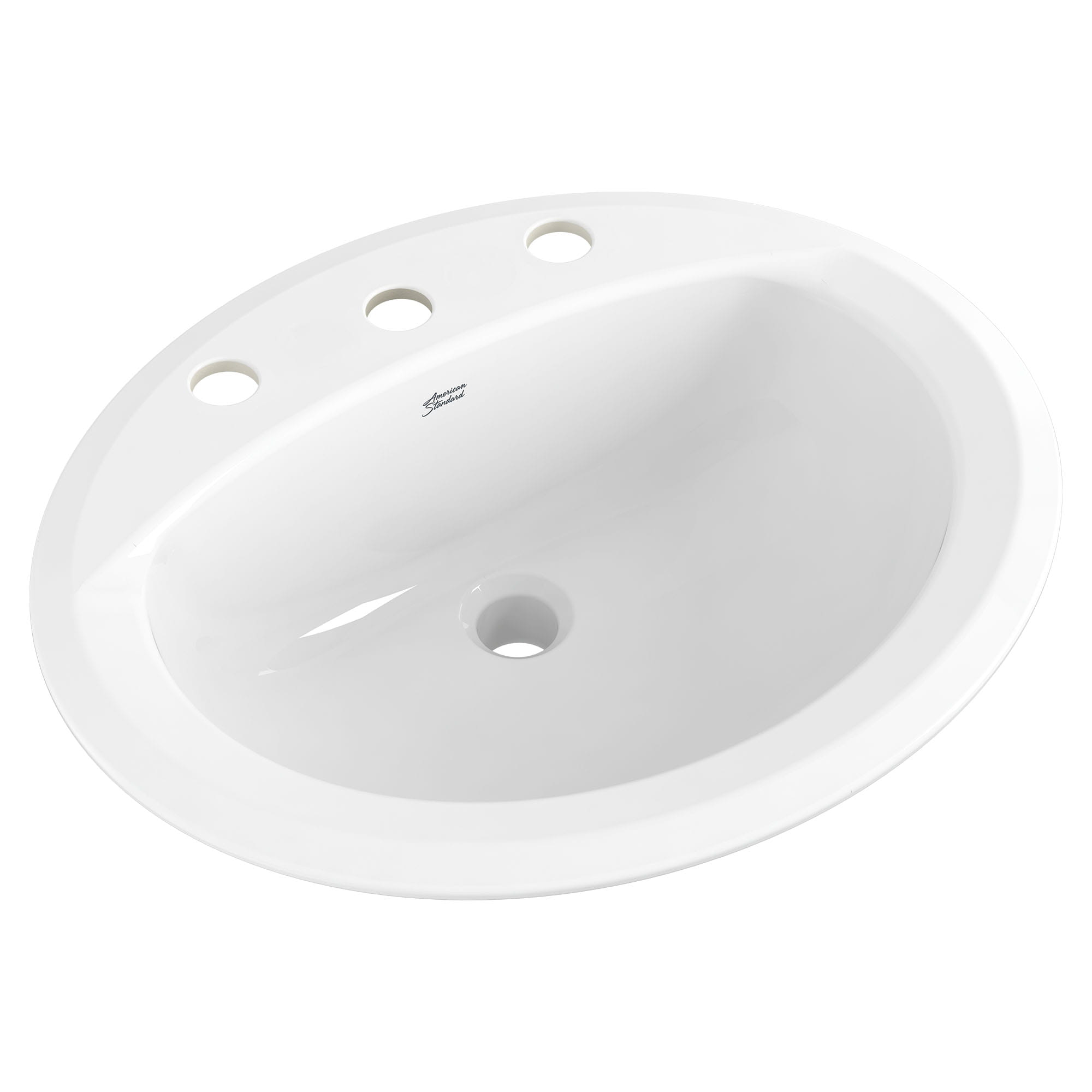 Reliant Oval Drop-In Bathroom Sink, 8-in. Widespread Holes